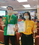 Победители секции «Биология» - Ксения Бурунова и Доржи Цоктоев